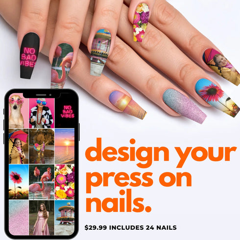 Design Your Own Custom Press-On Nails - Long Ballerina