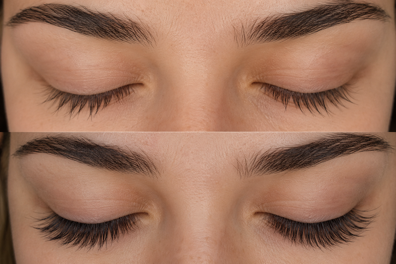 Lash serum results, thicker, longer lashes
