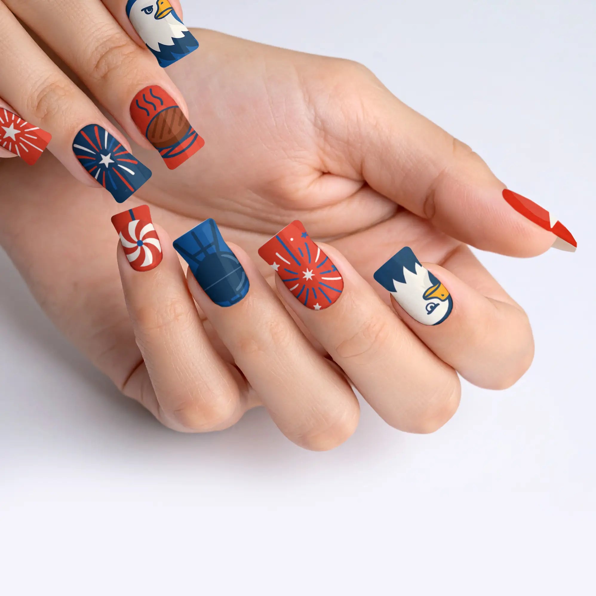 Ghostly Glow Haunt Halloween Press-On Nails